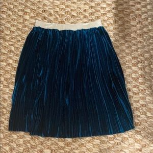 Blue velvet skirt